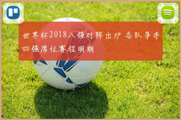 世界杯2018八强对阵出炉 各队争夺四强席位赛程明朗